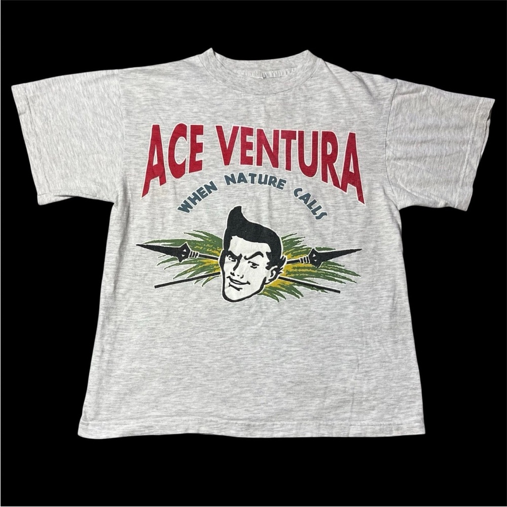 Vintage 90s Ace Ventura When Natural Calls Gray T Shirt
